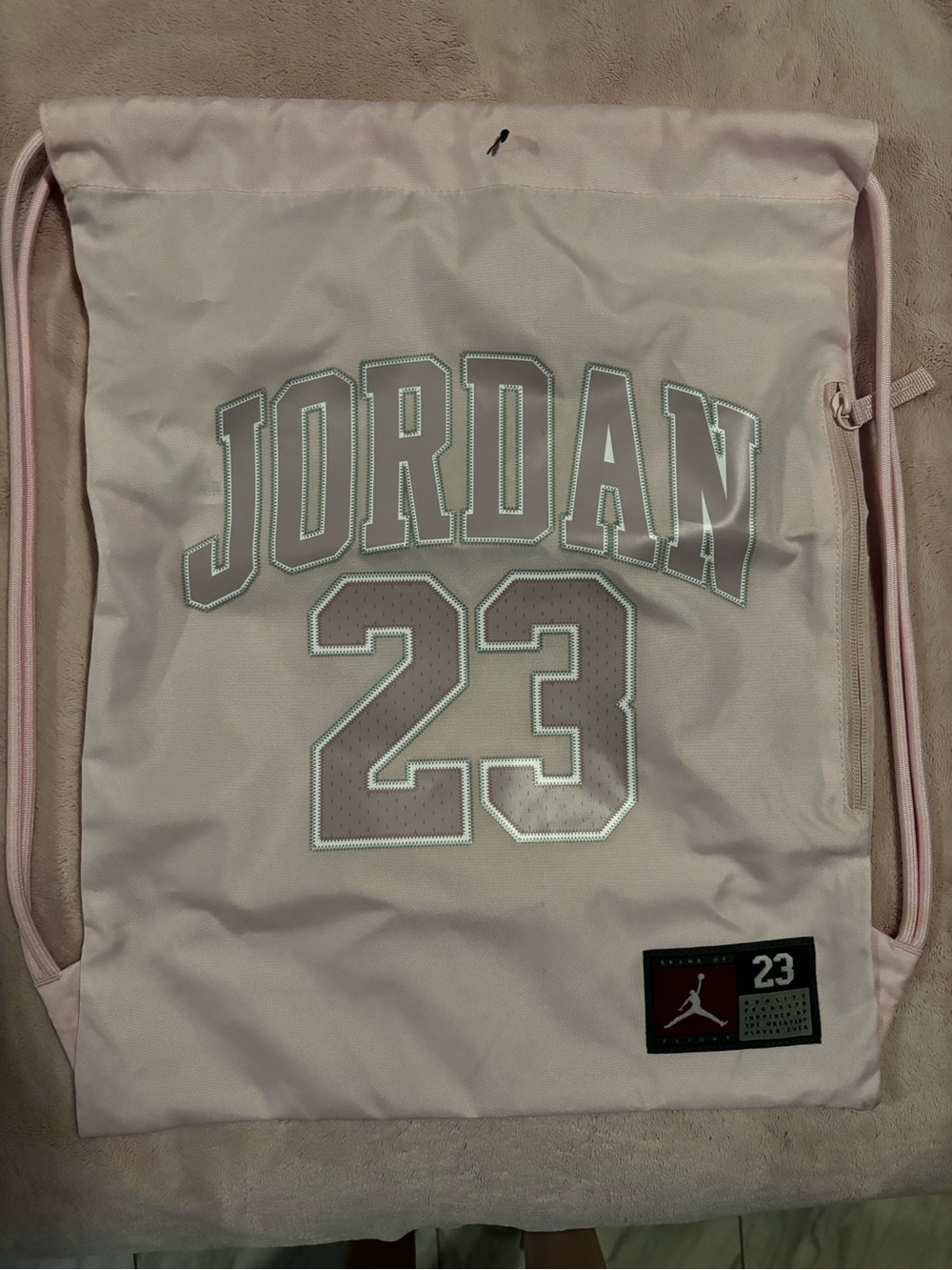 Jordan Light Pink 23 Drawstring Backpack - Picture 2 of 7
